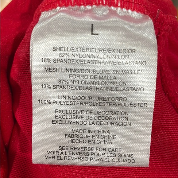 Women’s Red One Piece Swimsuit - Picture 4 of 4